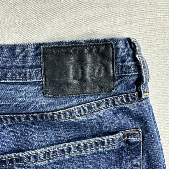 AG Adriano Goldschmied Jeans Men 38x33 Blue Tellis Straight Modern Slim Stretch - Picture 7 of 11